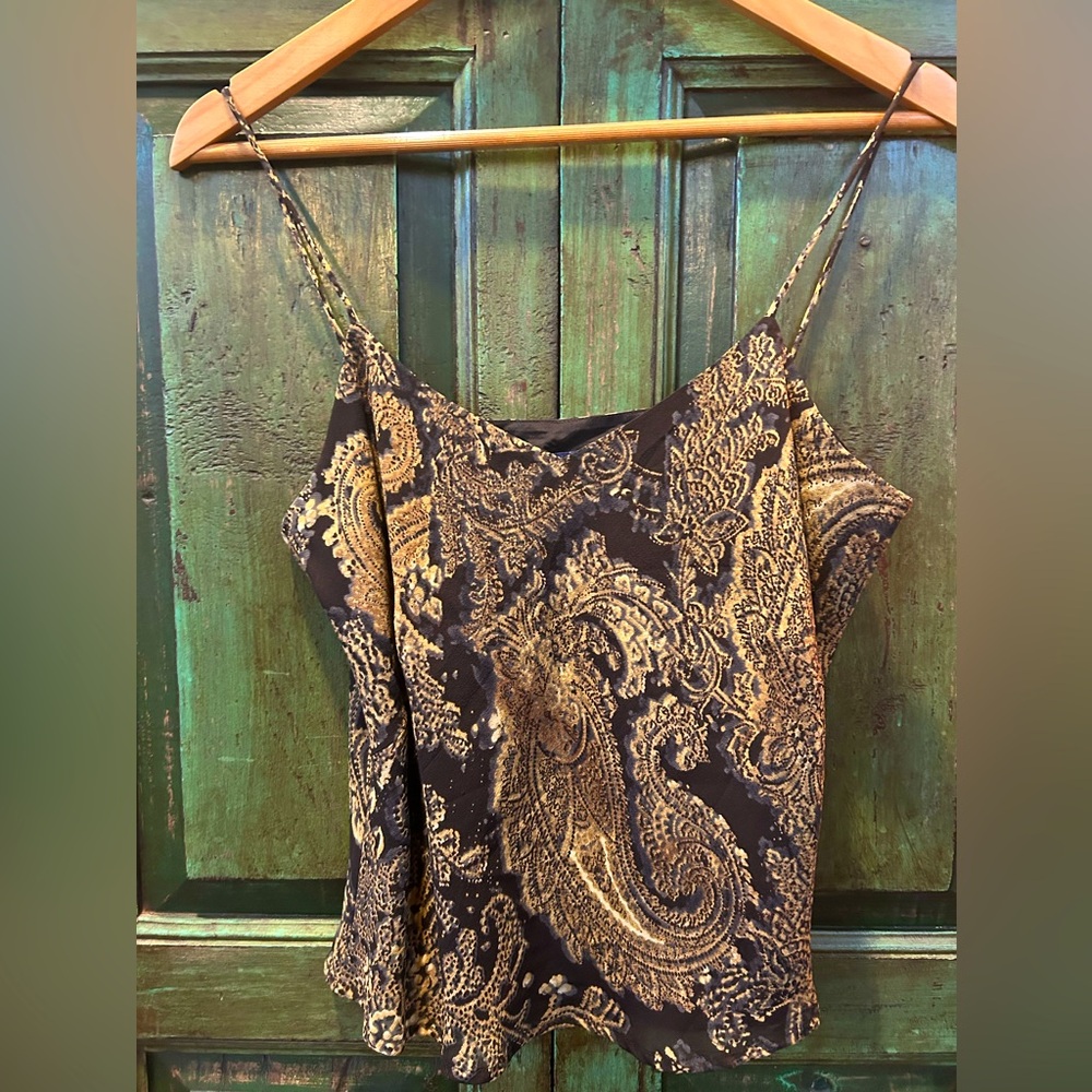 Chocolate Brown Paisley Ann Taylor Camisole